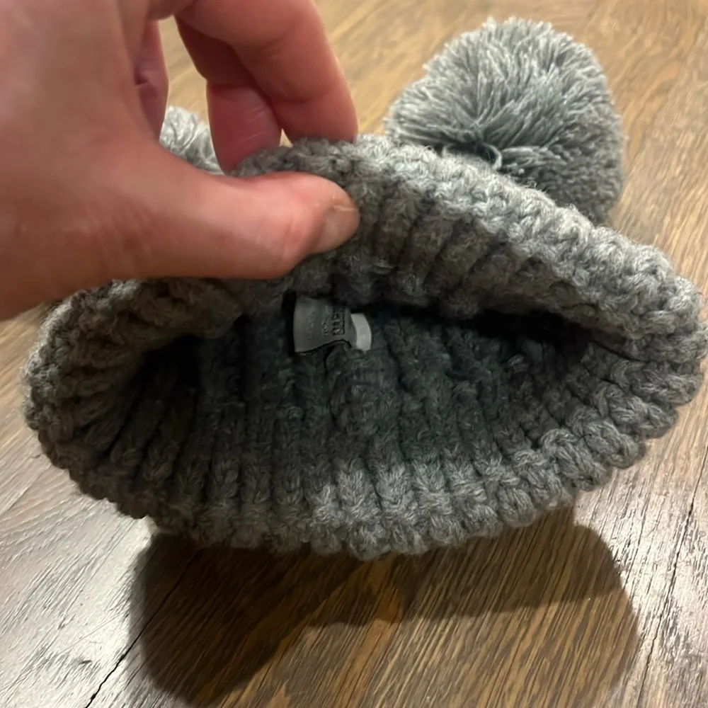 C.C Kids Double Pom Beanie Hat in Gray